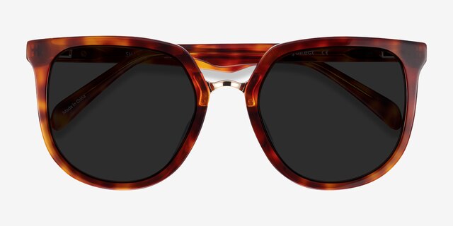 Shannon Tortoise AcetateSunglass Frames from EyeBuyDirect, Closed View