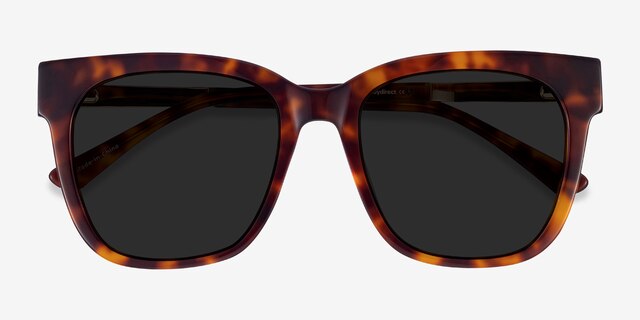 Erica Tortoise Acetate-metalSunglass Frames from EyeBuyDirect, Closed View