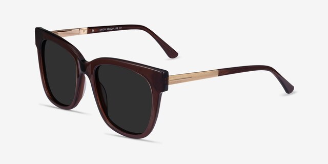 Erica Coffee Acetate-metalSunglass Frames from EyeBuyDirect, Angle View