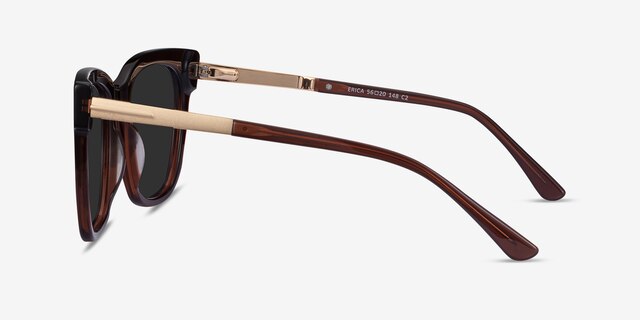 Erica Coffee Acetate-metalSunglass Frames from EyeBuyDirect, Side View