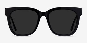 Erica Noir Acetate-metal Soleil de Lunette de vue d'EyeBuyDirect, Vue de Face