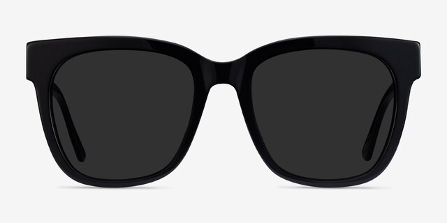 Erica Black Acetate-metalSunglass Frames from EyeBuyDirect, Front View