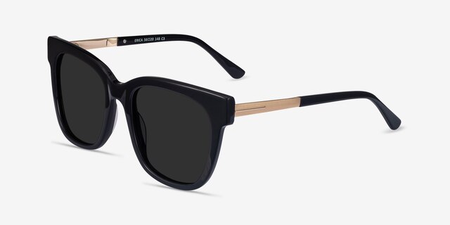 Erica Black Acetate-metalSunglass Frames from EyeBuyDirect, Angle View