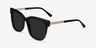 Erica Black Acetate-metalSunglass Frames from EyeBuyDirect, Angle View