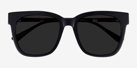 Erica Noir Acetate-metal Soleil de Lunette de vue d'EyeBuyDirect, Vue Rapprochée