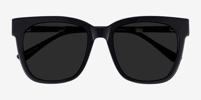 Erica Black Acetate-metalSunglass Frames from EyeBuyDirect, Closed View