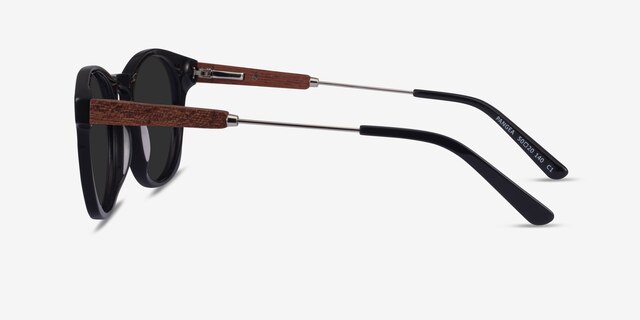 Pangea Black AcetateSunglass Frames from EyeBuyDirect, Side View