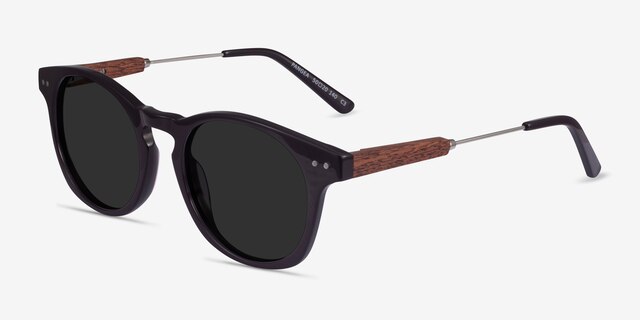 Pangea Aubergine AcetateSunglass Frames from EyeBuyDirect, Angle View