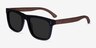 Grow Black & Wood AcetateSunglass Frames from EyeBuyDirect, Angle View