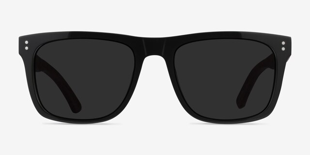 Grow Dark Green & Wood AcetateSunglass Frames from EyeBuyDirect, Front View