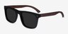 Grow Dark Green & Wood AcetateSunglass Frames from EyeBuyDirect, Angle View