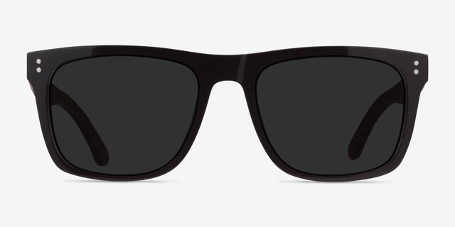 Grow Dark Brown & Wood AcetateSunglass Frames from EyeBuyDirect, Front View