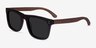 Grow Dark Brown & Wood AcetateSunglass Frames from EyeBuyDirect, Angle View