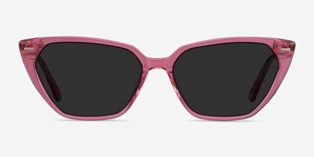 Santa Cruz Clear Pink AcetateSunglass Frames from EyeBuyDirect, Front View