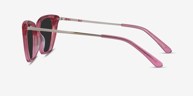 Santa Cruz Clear Pink AcetateSunglass Frames from EyeBuyDirect, Side View