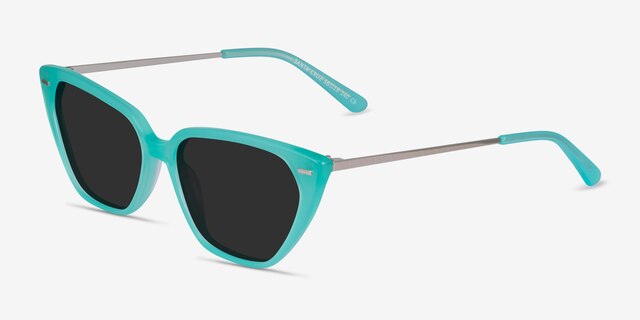 Santa Cruz Blue AcetateSunglass Frames from EyeBuyDirect, Angle View