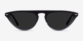 Satellite Clear Gray Acétate Soleil de Lunette de vue d'EyeBuyDirect, Vue de Face