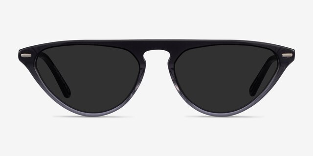 Satellite Clear Gray AcetateSunglass Frames from EyeBuyDirect, Front View