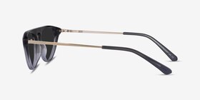 Satellite Clear Gray Acétate Soleil de Lunette de vue d'EyeBuyDirect, Vue de Côté