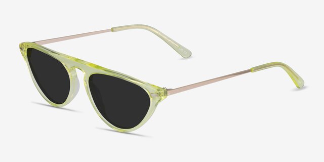 Satellite Clear Yellow AcetateSunglass Frames from EyeBuyDirect, Angle View