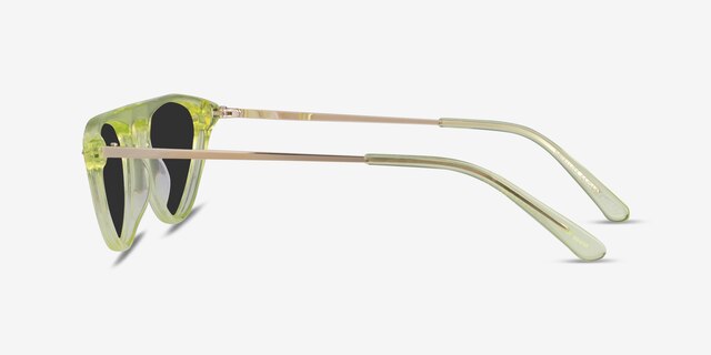 Satellite Clear Yellow AcetateSunglass Frames from EyeBuyDirect, Side View