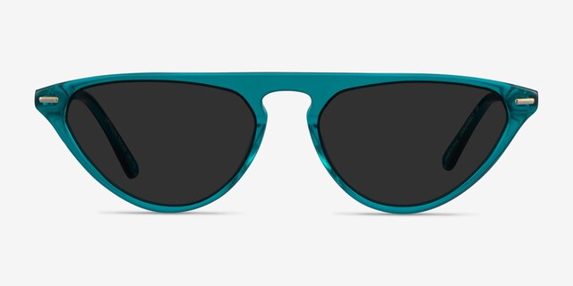 Satellite Clear Green AcetateSunglass Frames from EyeBuyDirect, Front View