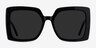 Hollywood Black AcetateSunglass Frames from EyeBuyDirect, Front View