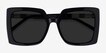 Hollywood Black AcetateSunglass Frames from EyeBuyDirect, Closed View