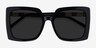 Hollywood Black AcetateSunglass Frames from EyeBuyDirect, Closed View
