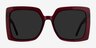 Hollywood Burgundy AcetateSunglass Frames from EyeBuyDirect, Front View