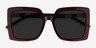 Hollywood Burgundy AcetateSunglass Frames from EyeBuyDirect, Closed View