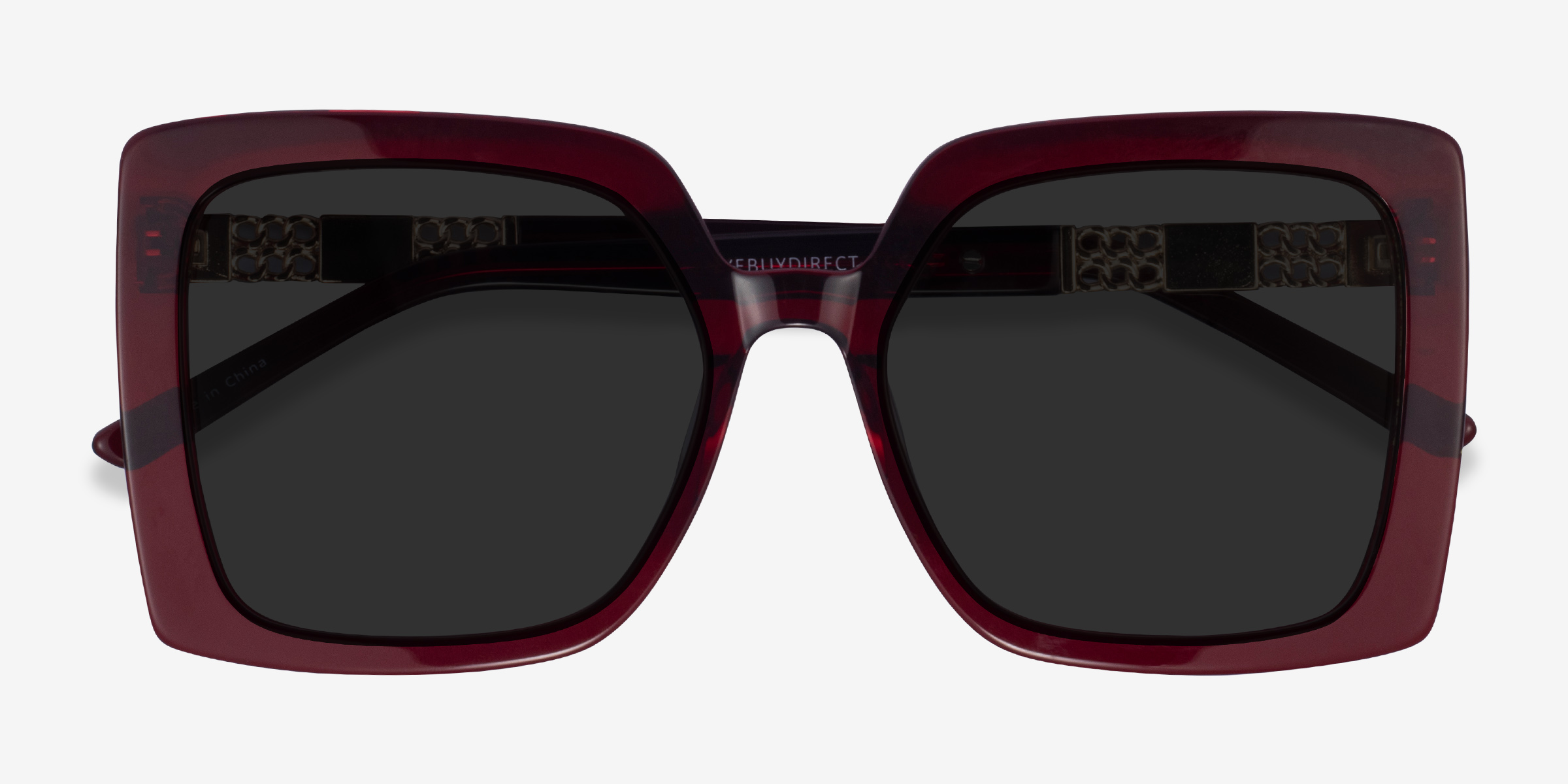 Hollywood Square Burgundy Frame Sunglasses For Women Eyebuydirect