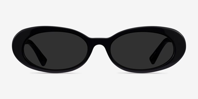 Winona Black AcetateSunglass Frames from EyeBuyDirect, Front View
