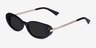 Winona Black AcetateSunglass Frames from EyeBuyDirect, Angle View