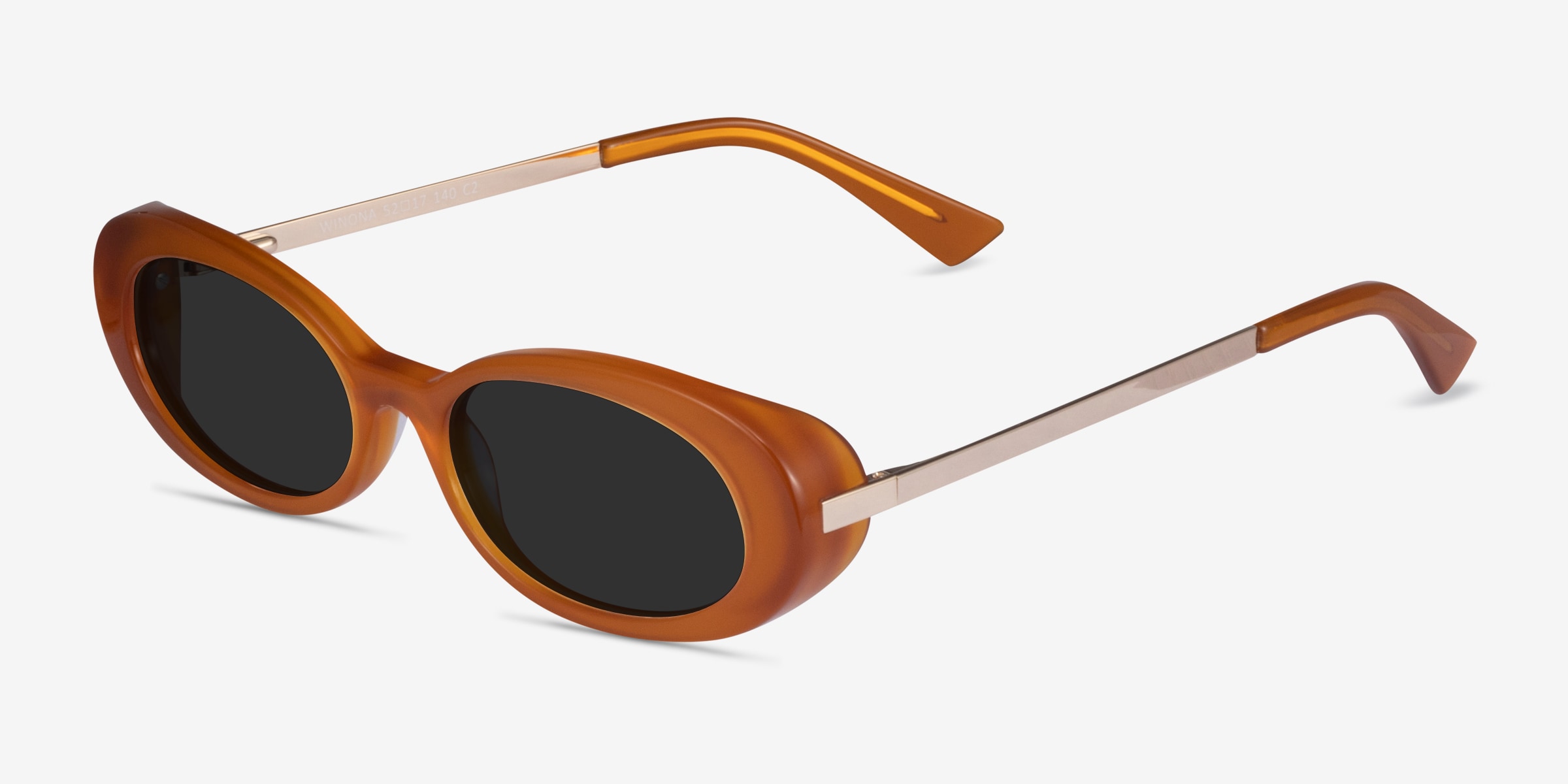 Winona - Oval Black Frame Sunglasses For Women | Eyebuydirect