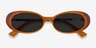 Winona Orange AcetateSunglass Frames from EyeBuyDirect, Closed View