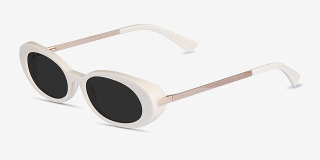 Winona Beige AcetateSunglass Frames from EyeBuyDirect, Angle View