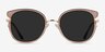 Fascination Clear Brown Gold MetalSunglass Frames from EyeBuyDirect, Front View