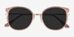 Fascination Clear Brown Gold MetalSunglass Frames from EyeBuyDirect, Closed View