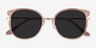Fascination Clear Brown Gold MetalSunglass Frames from EyeBuyDirect, Closed View