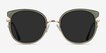 Fascination Clear Green Gold MetalSunglass Frames from EyeBuyDirect, Front View