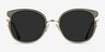Fascination Clear Green Gold MetalSunglass Frames from EyeBuyDirect, Front View