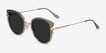 Fascination Clear Green Gold MetalSunglass Frames from EyeBuyDirect, Angle View