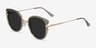 Fascination Clear Green Gold MetalSunglass Frames from EyeBuyDirect, Angle View