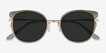 Fascination Clear Green Gold MetalSunglass Frames from EyeBuyDirect, Closed View