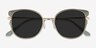Fascination Clear Green Gold MetalSunglass Frames from EyeBuyDirect, Closed View