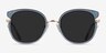 Fascination Clear Blue Gold MetalSunglass Frames from EyeBuyDirect, Front View