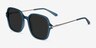 Salvador Teal AcetateSunglass Frames from EyeBuyDirect, Angle View