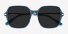 Salvador Teal AcetateSunglass Frames from EyeBuyDirect, Closed View