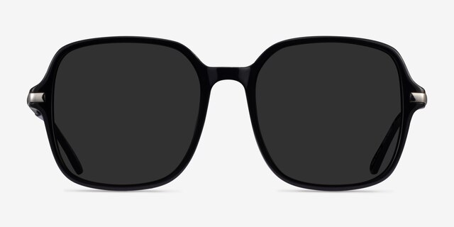 Salvador Black AcetateSunglass Frames from EyeBuyDirect, Front View